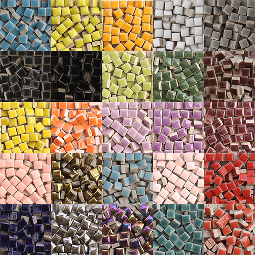 784 Pieces Colorful Ceramic Mosaic Tiles for Crafts, Tiny Square Glazed  Porcelain Pieces Sheets for Mosaics -  Denmark